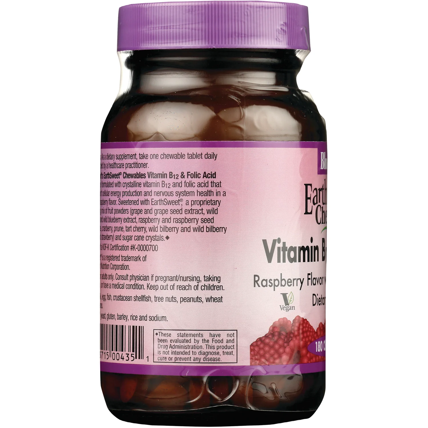 EarthSweet Chewables Vitamin B12 & Folic Acid - Raspberry - Image 4