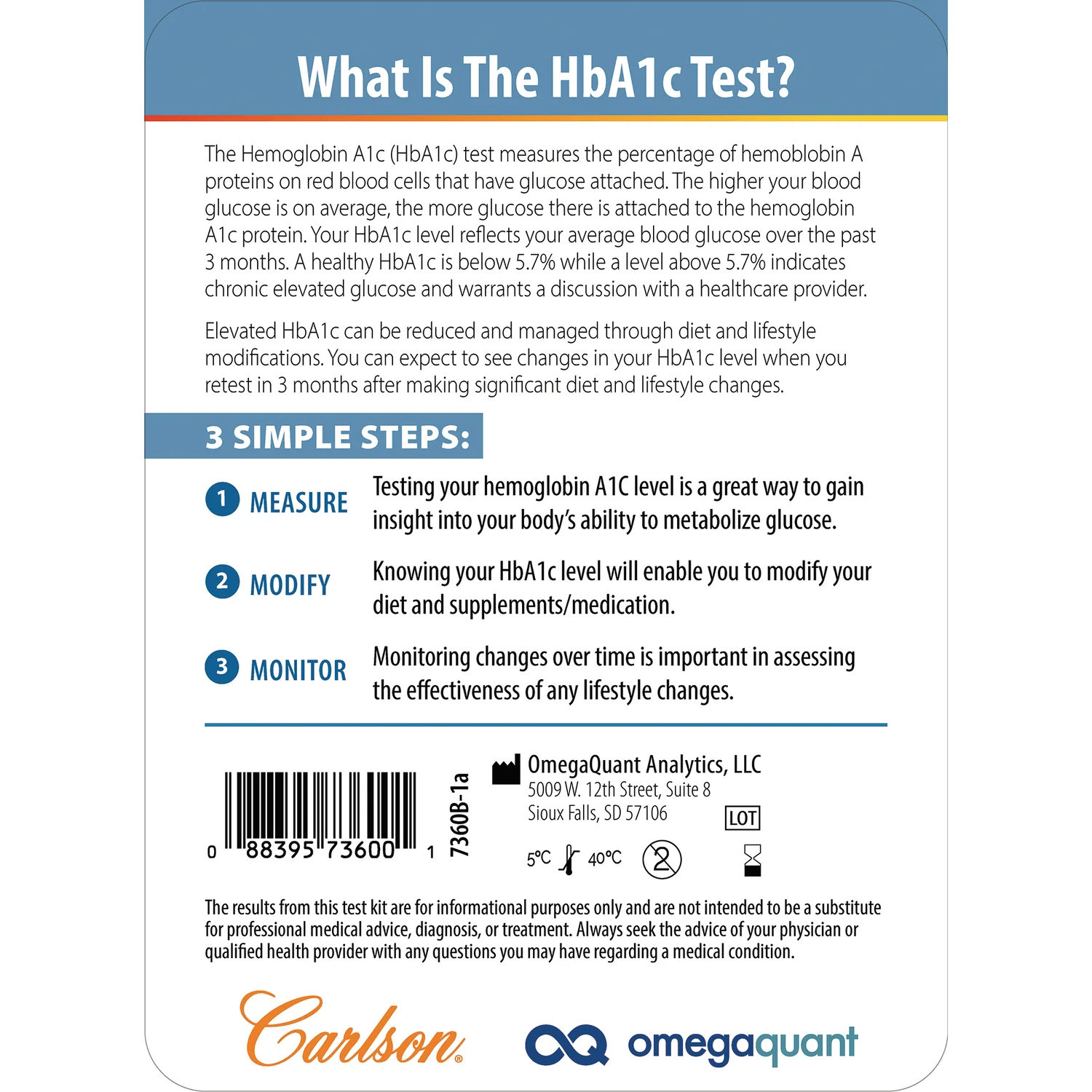 A1C Blood Sugar Test Kit - Image 2