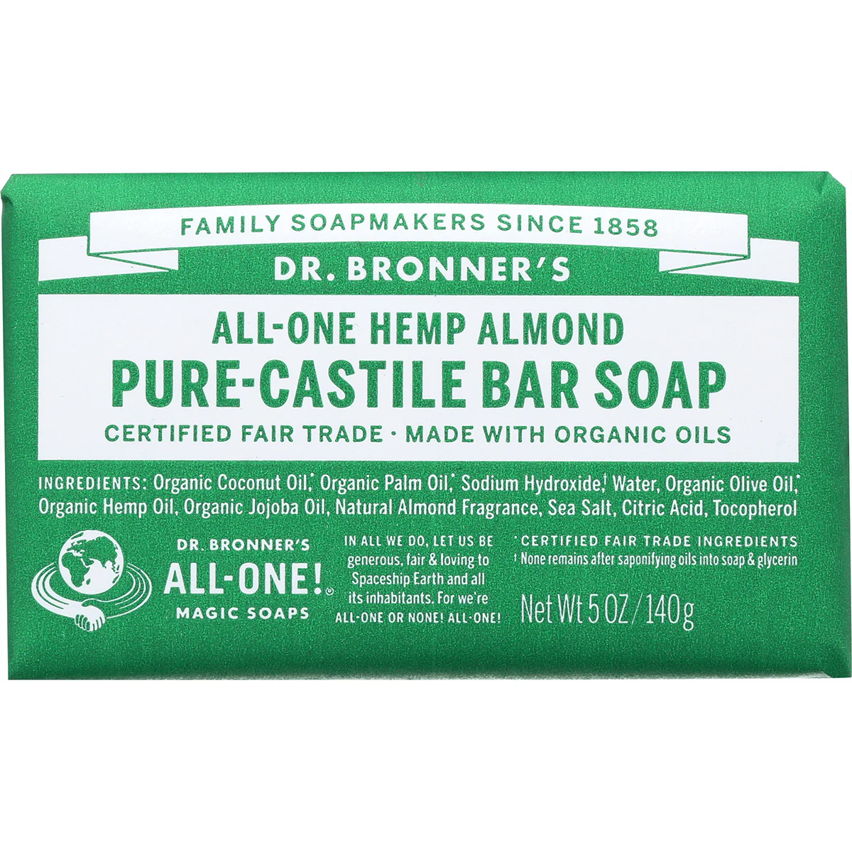 All-One Hemp Pure-Castile Bar Soap