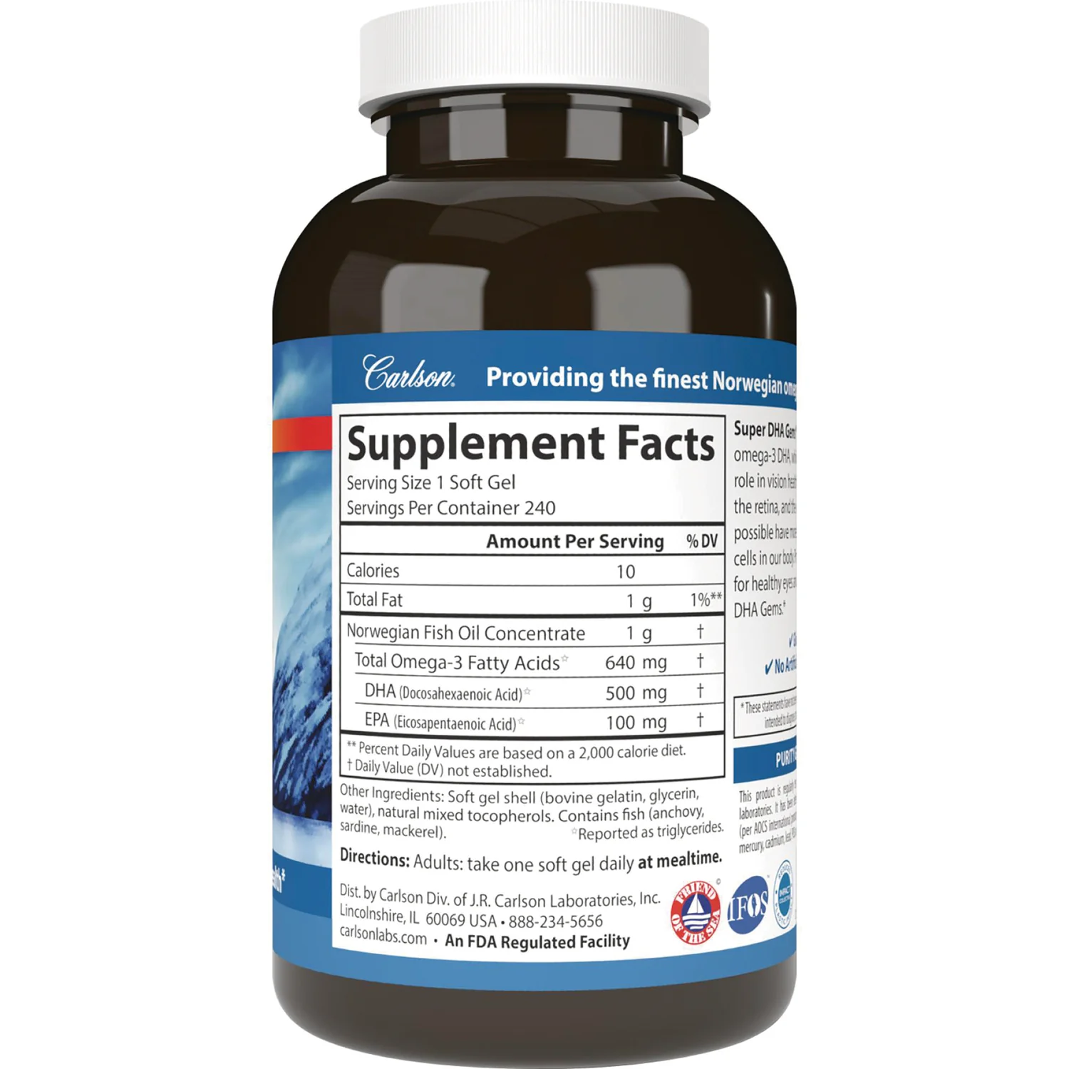 Norwegian Fish Oil Concentrate Super DHA Gems - Image 2