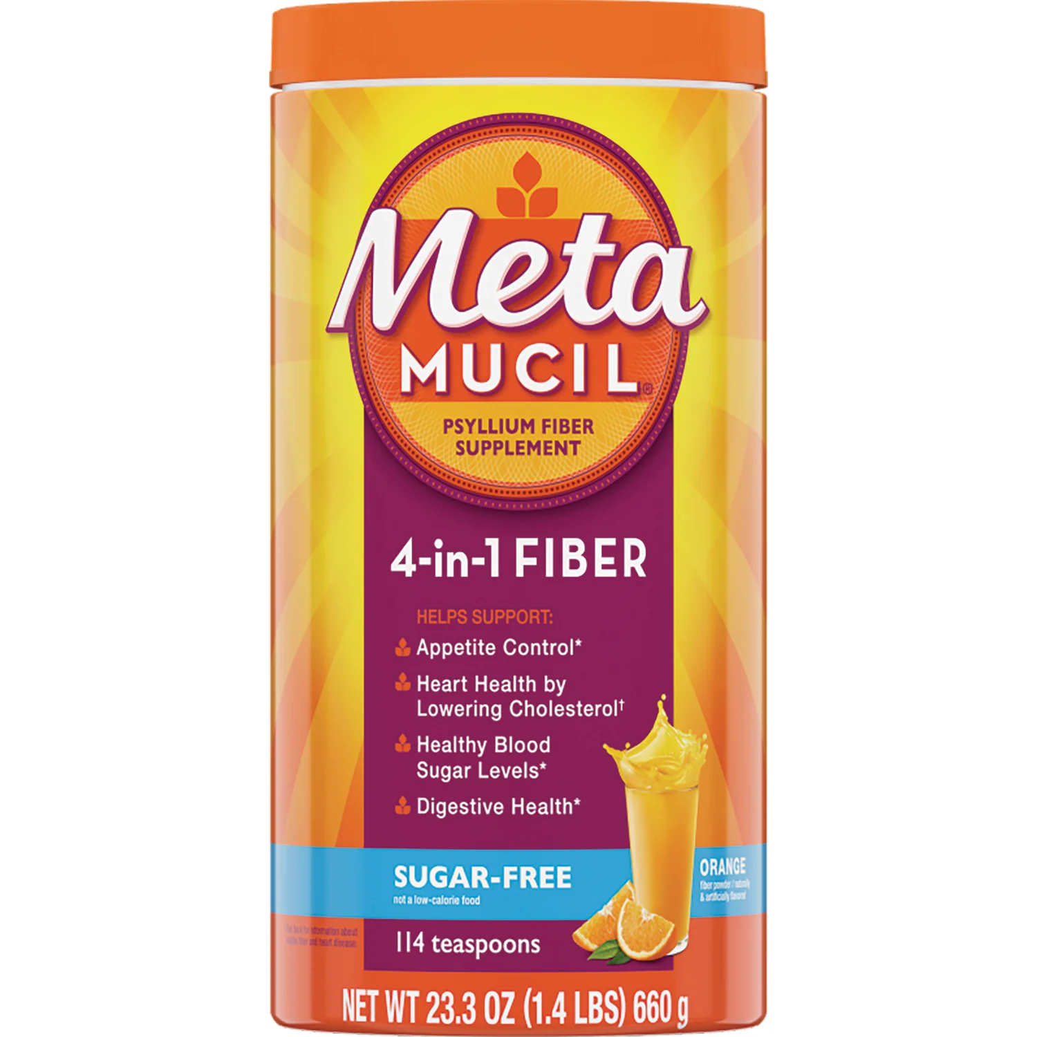 Psyllium 4-in-1 Fiber Sugar Free - Orange