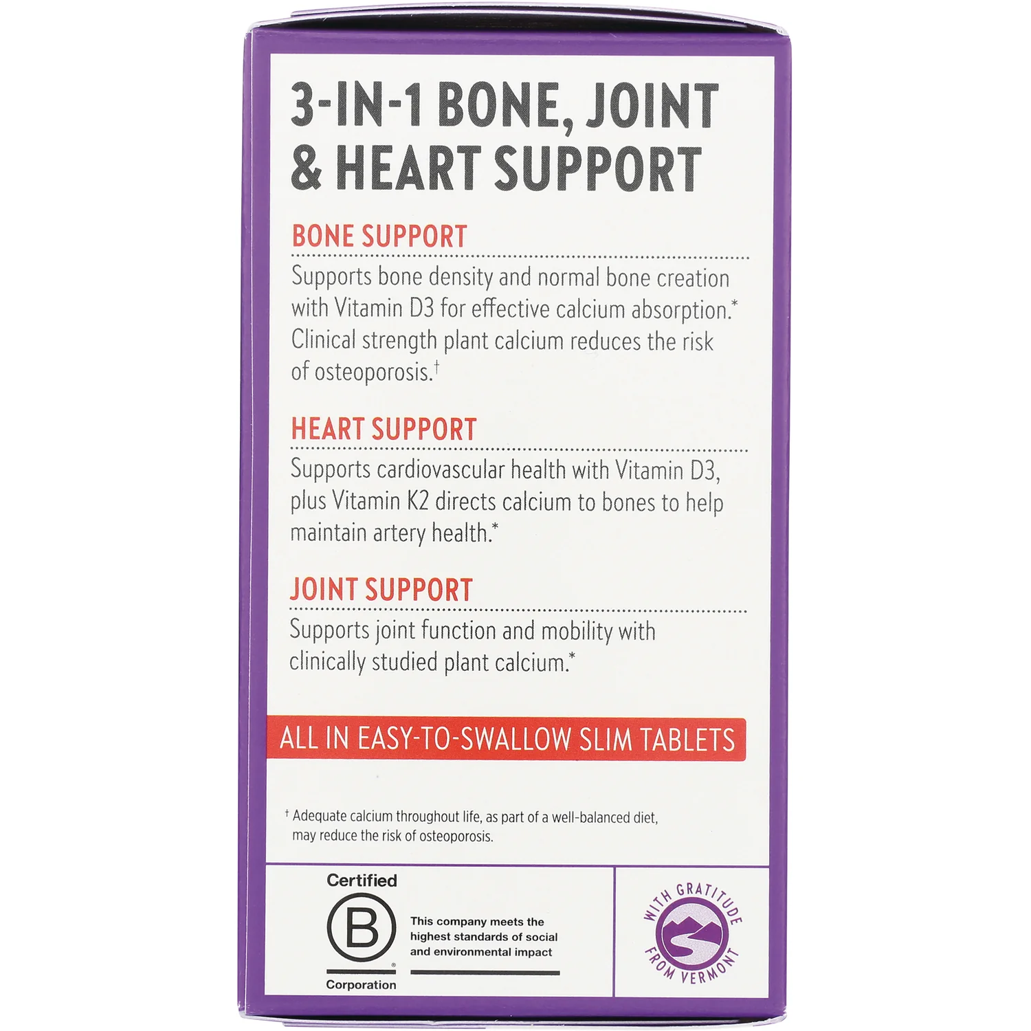 Plant Calcium Bone Strength Take Care - Slim Tablets - Image 4