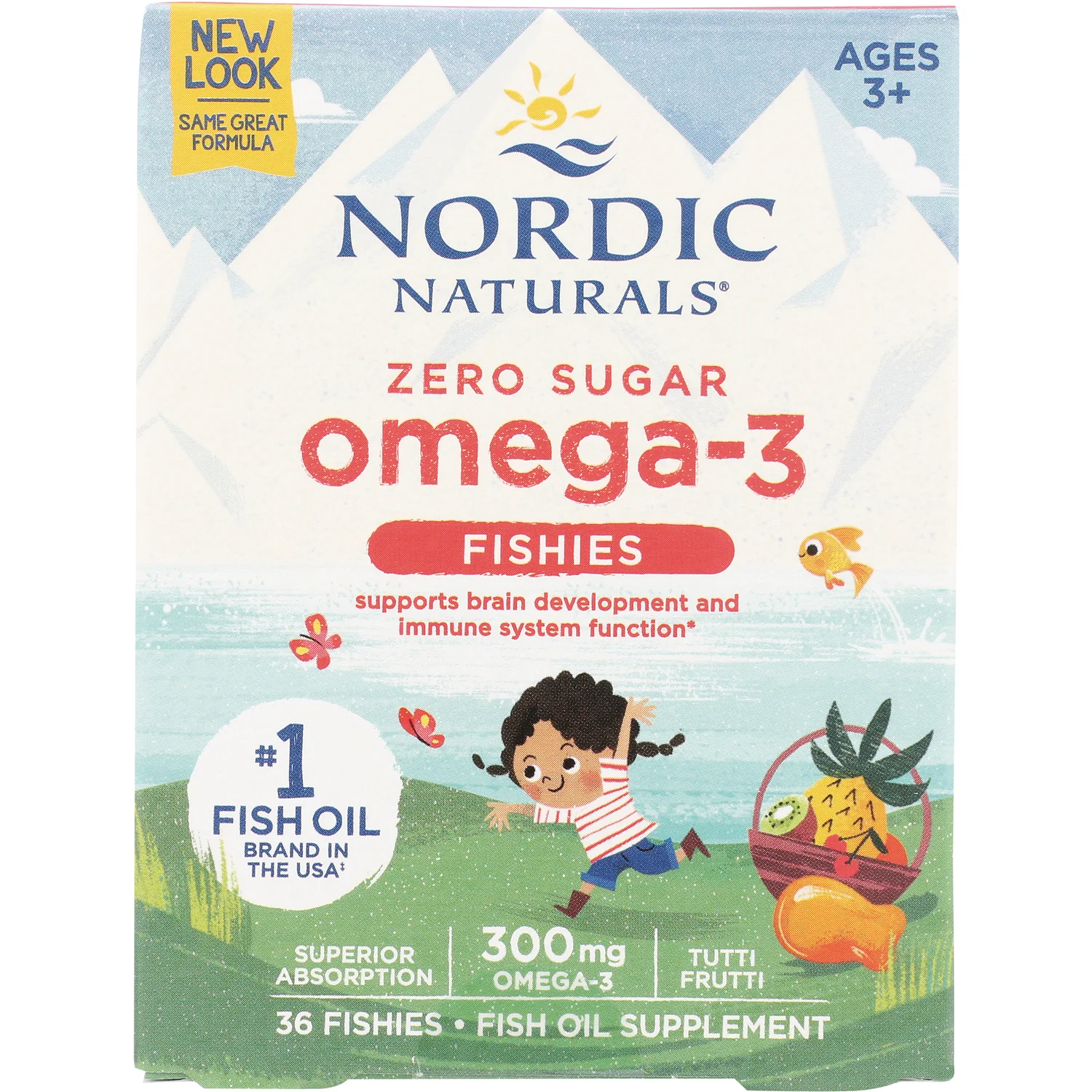 Zero Sugar Omega-3 Fishies - Tutti Frutti
