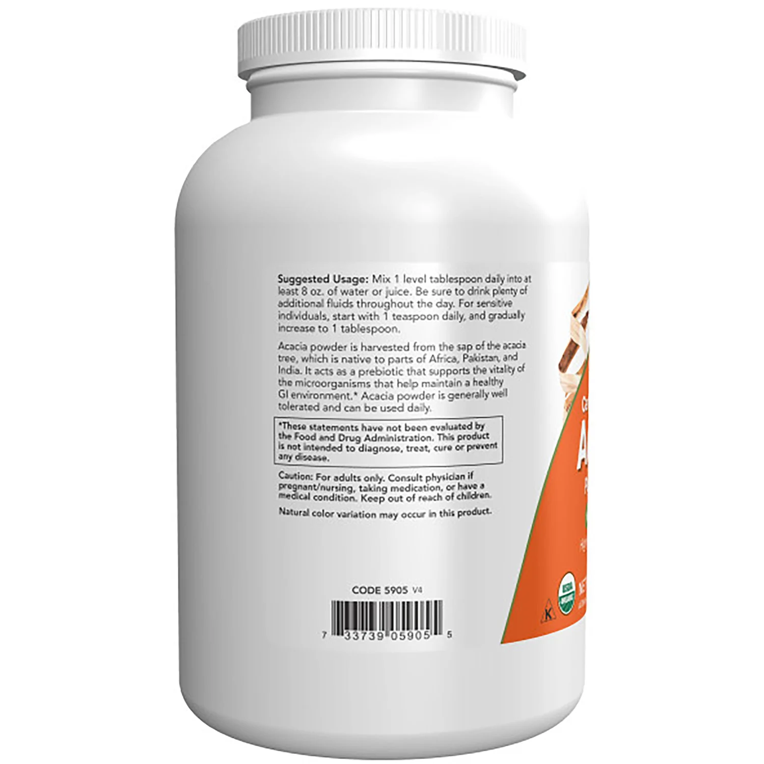 Certified Organic Acacia Fiber Pure Powder - Image 3