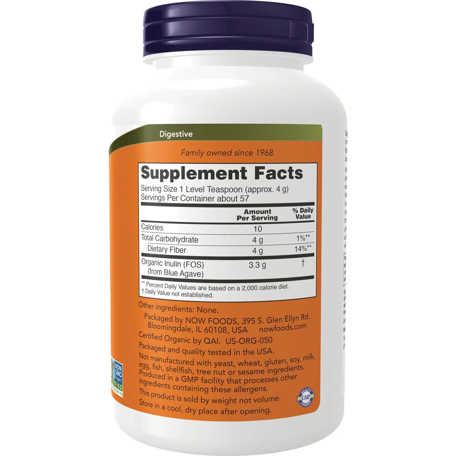 Certified Organic Inulin Prebiotic Pure Powder - Image 2