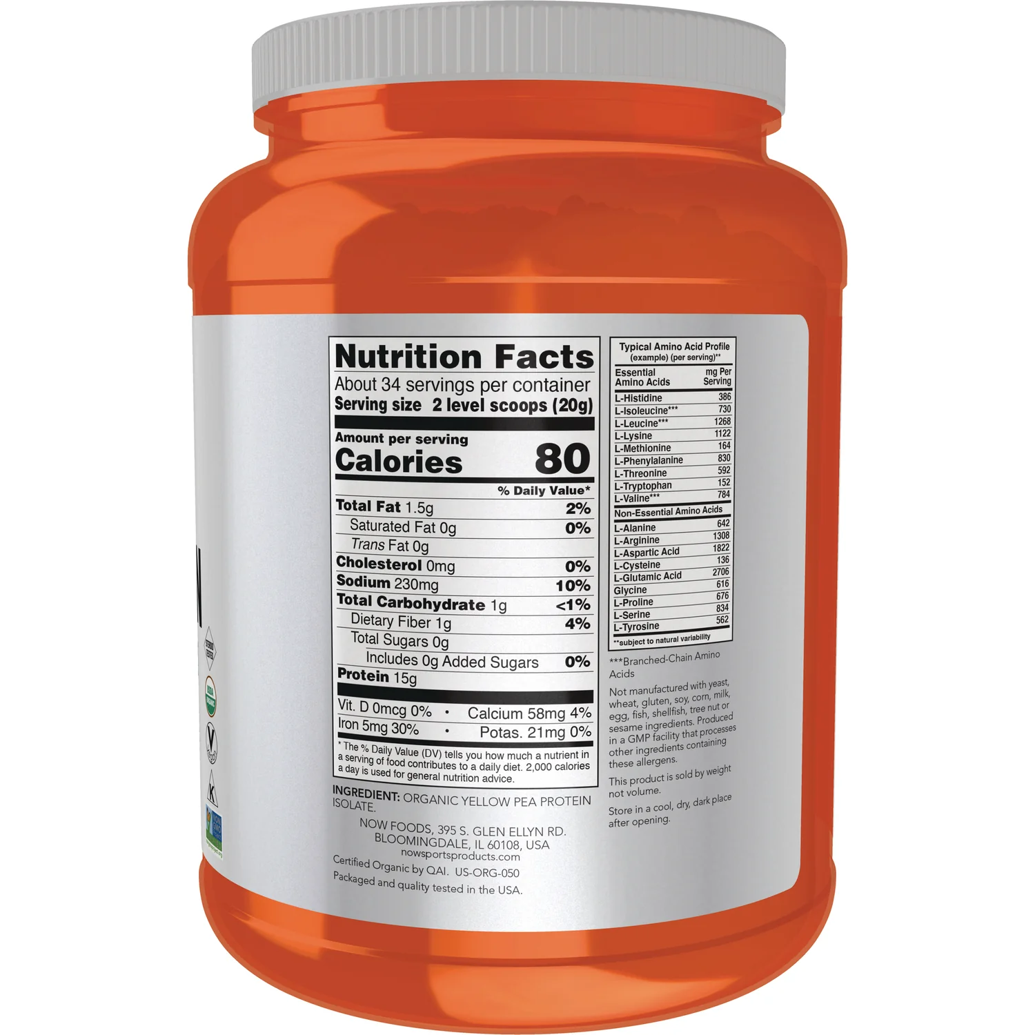 Organic Pea Protein - Pure Unflavored - Image 2